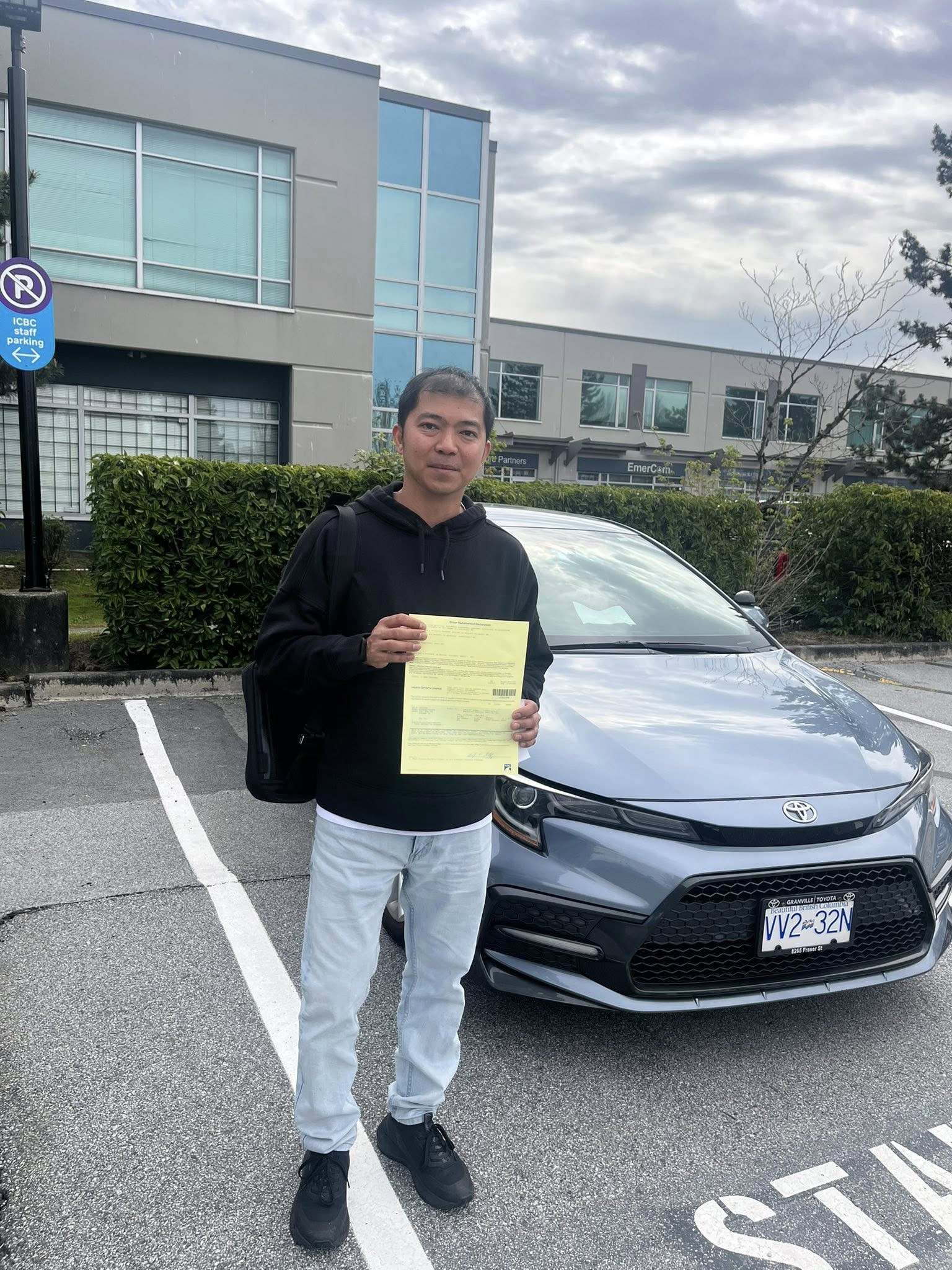 Student who passed their BC road test with JM Driving School